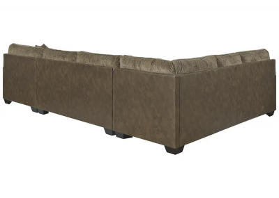 Ashley Abalone 3 Piece Right Facing Sectional in Chocolate - Abalone Sectional (Right)