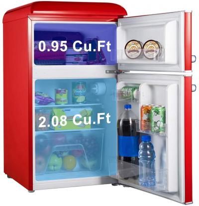 19" Galanz 3.1 Cu. Ft. Retro Dual Door Refrigerator - GLR31TRDER