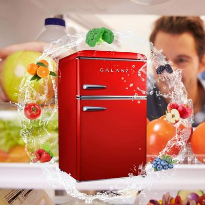 19" Galanz 3.1 Cu. Ft. Retro Dual Door Refrigerator - GLR31TRDER