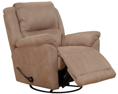 Catnapper Cole Collection Chaise Swivel Glider Recliner in Camel - 4566-5 1153-36 / 1253-36