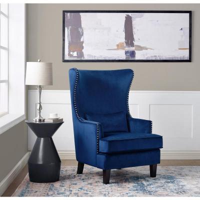 Styled Wingback Fabric Chair - 1036BU-1