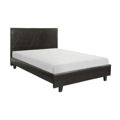 Flamenco Collection Queen Uph Bed in Dark Brown - 1881PU-1