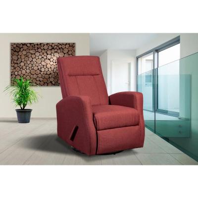 Swivel Glider Recliner in Red - 9807NRED