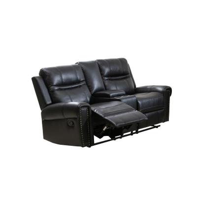 Emerson Collection Reclining Loveseat With Center Console - 99927BLK-2C