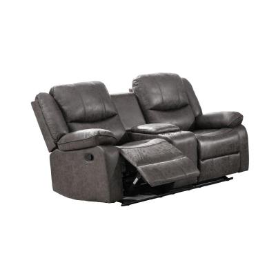 Everett Collection Reclining Glider Loveseat With Center - 99849GRY-2C