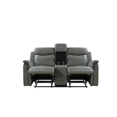 Cyrus Collection Reclining Loveseat With Console - 99840N-GY-2C