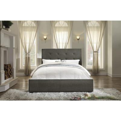 Bronx Collection King Uph Bed in Dark Grey - 1890KN