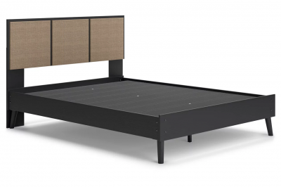 Charlang Queen Panel Platform Bed in Two-Tone - EB1198B2