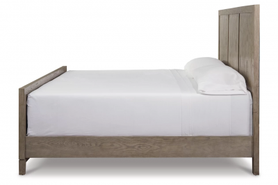 Chrestner California King Panel Bed in Gray - B983B9