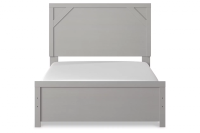 Cottonburg Full Panel Bed in Light Gray / White - B1192B4