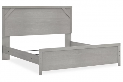 Cottonburg King Panel Bed in Light Gray / White - B1192B3