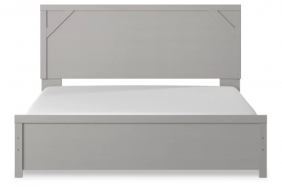 Cottonburg King Panel Bed in Light Gray / White - B1192B3