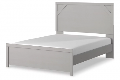 Cottonburg Queen Panel Bed in Light Gray / White - B1192B2