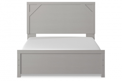 Cottonburg Queen Panel Bed in Light Gray / White - B1192B2