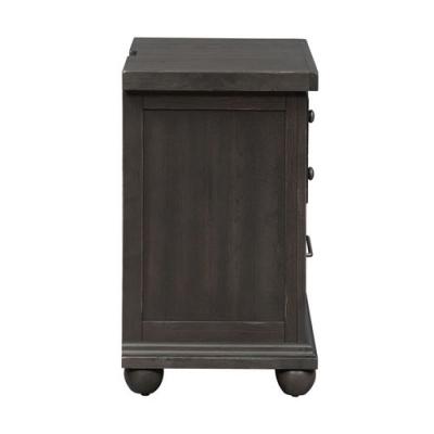 Harvest Home 3-Drawer Night Stand w/ Charging Station - 879-BR61