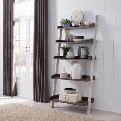 Farmhouse Leaning Bookcase - 139WH-BK202