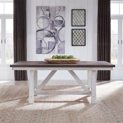  Farmhouse Fixed Top Trestle Table - 139WH-T4078