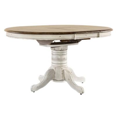 Carolina Crossing  5 Piece Pedestal Table Set- White - 186W-CD-PED186W-C1000S (4)