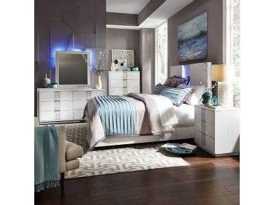 Mirage 7 Pc King Panel Bedroom Set - 946-BR-KPBDMCN