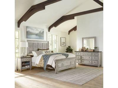 Heartland 6 Pc Queen Panel Bedroom Set - 824-BR-OQPBDMN