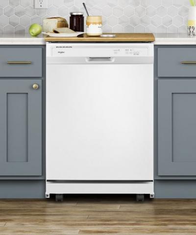 24" Whirlpool Heavy-Duty Dishwasher With 1-Hour Wash Cycle - WDP370PAHW