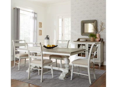 Whitney 5 Piece Trestle Table Dining Set - 661W-CD-5TRS