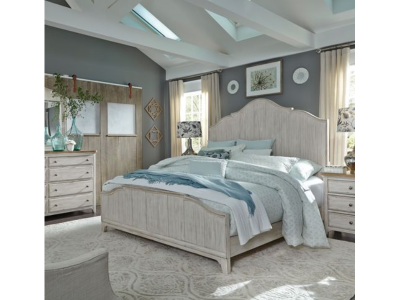 Farmhouse Reimagined 6 Piece King Panel Bedroom Set - 652-BR-KPBDMN