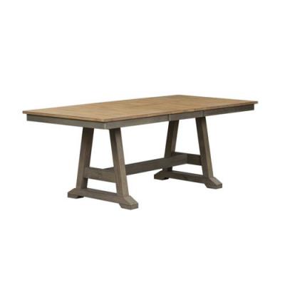 Lindsey Farm 7 Piece Trestle Table Dining Set - 62-CD-7TRS