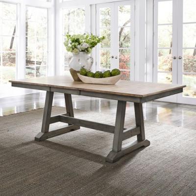 Lindsey Farm 6 Piece Trestle Table Dining Table - 62-CD-6TRS