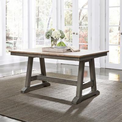 Lindsey Farm 5 Piece Trestle Table Dining Set - 62-CD-5TRS