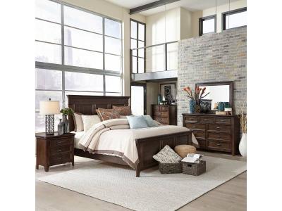 Saddlebrook 7 Pc King Panel Bedroom Set - 184-BR-KPBDMCN