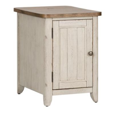 Farmhouse Reimagined Door Chair Side Table w/ Charging Station - 652-OT1022