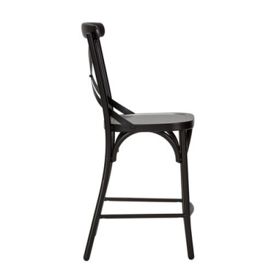 Vintage Back Counter Chair in Black - 179-B300524-B