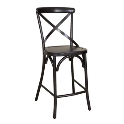 Vintage Back Counter Chair in Black - 179-B300524-B