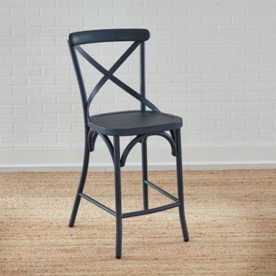 Vintage Back Counter Chair in Navy - 179-B300524-N