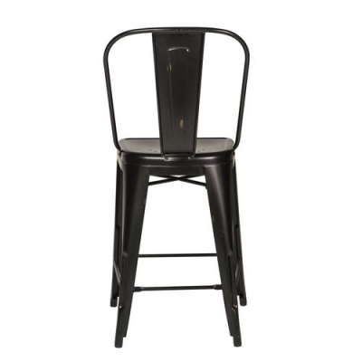 Vintage Bow Back Counter Chair in Black - 179-B350524-B