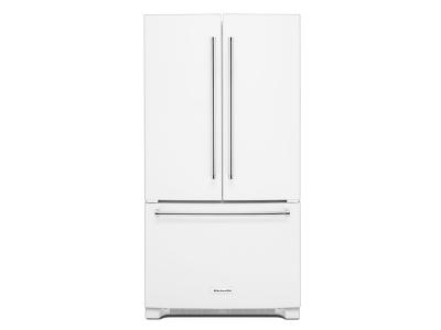 36" KitchenAid 20 Cu. Ft. Counter-Depth French Door Refrigerator With Interior Dispense - KRFC300EWH