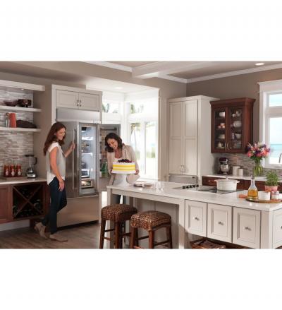 36" KitchenAid 20.8 Cu. Ft. Built In Stainless Steel French Door Refrigerator with Platinum Interior Design - KBFN506EBS