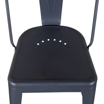 Vintage Bow Back Counter Chair in Navy - 179-B350524-N