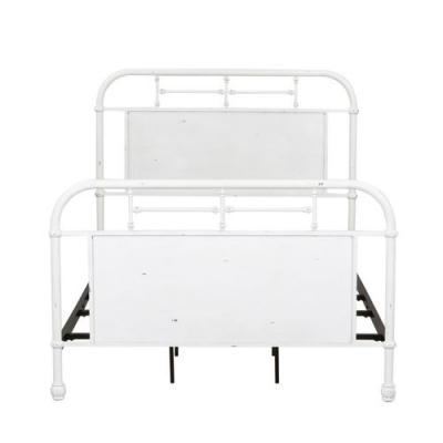 Vintage Twin Metal Bed in Antique White - 179-BR11HFR-AW