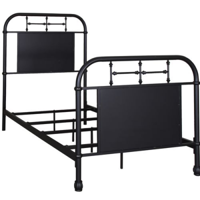 Vintage Twin Metal Bed in Black - 179-BR11HFR-B