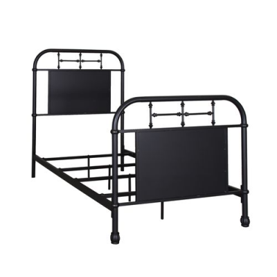 Vintage Twin Metal Bed in Black - 179-BR11HFR-B