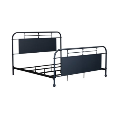 Vintage King Metal Bed in Navy - 179-BR15HFR-N