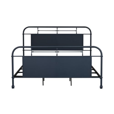 Vintage King Metal Bed in Navy - 179-BR15HFR-N