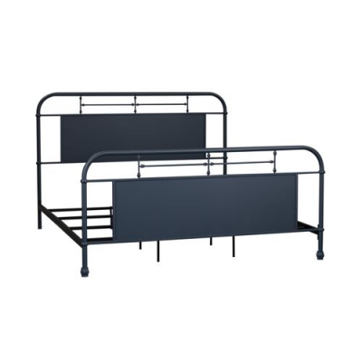 Vintage King Metal Bed in Navy - 179-BR15HFR-N