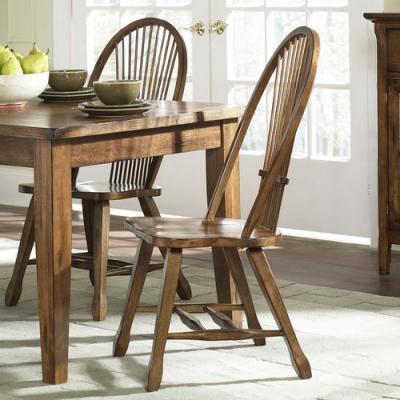 Treasures Sheaf Back Side Chair in Oak - 17-C1032