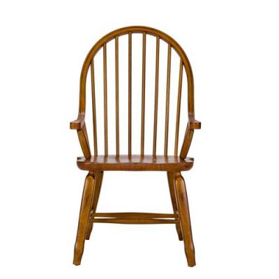 Treasures Bow Back Arm Chair in Oak - 17-C2051