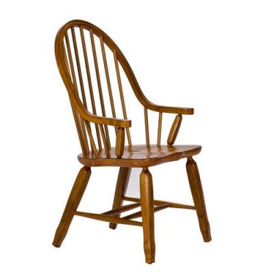 Treasures Bow Back Arm Chair in Oak - 17-C2051