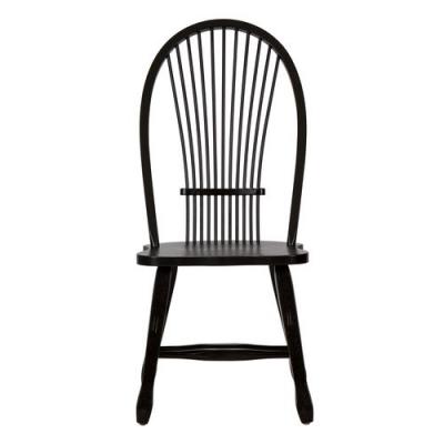 Treasures Sheaf Back Side Chair in Black - 17-C4032