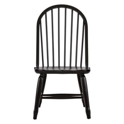 Treasures Bow Back Side Chair in Black - 17-C4050